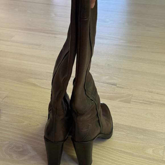 CNC Costume National Gray Leather Boots 39/US 9 - Picture 5 of 7